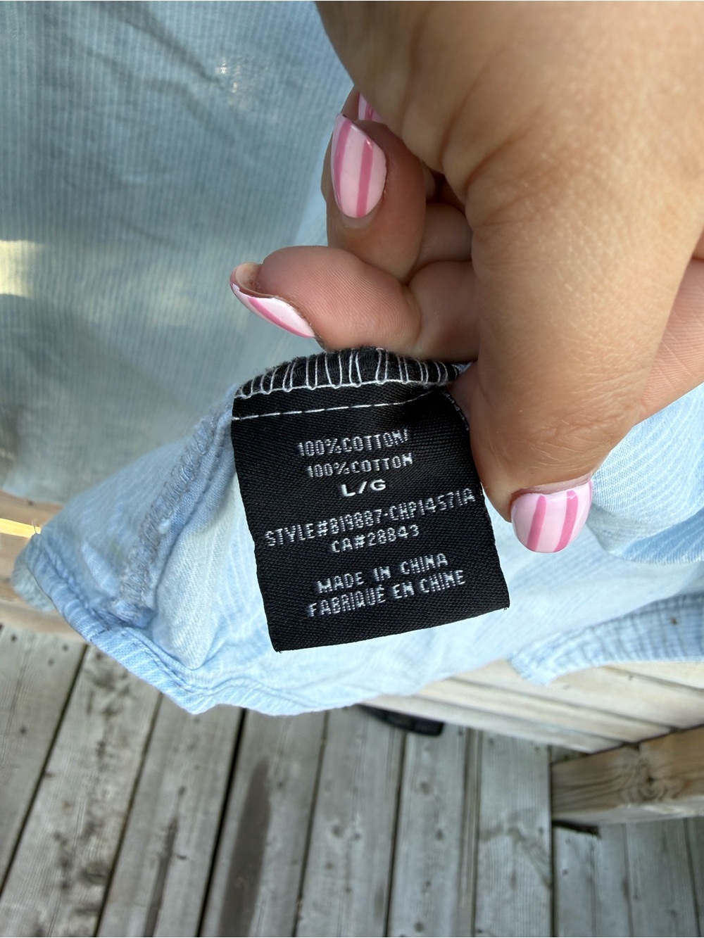 Light Blue Striped Women’s Shirt - Picture 4 of 4